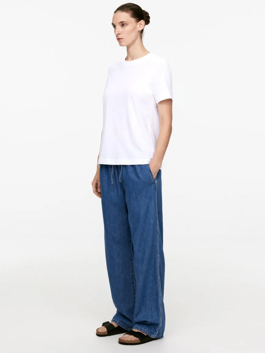 Drawstring Denim Trousers