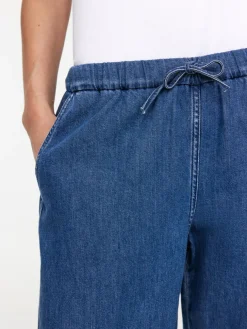 Drawstring Denim Trousers