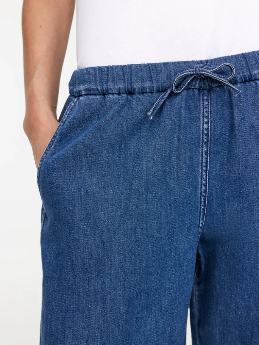 Drawstring Denim Trousers