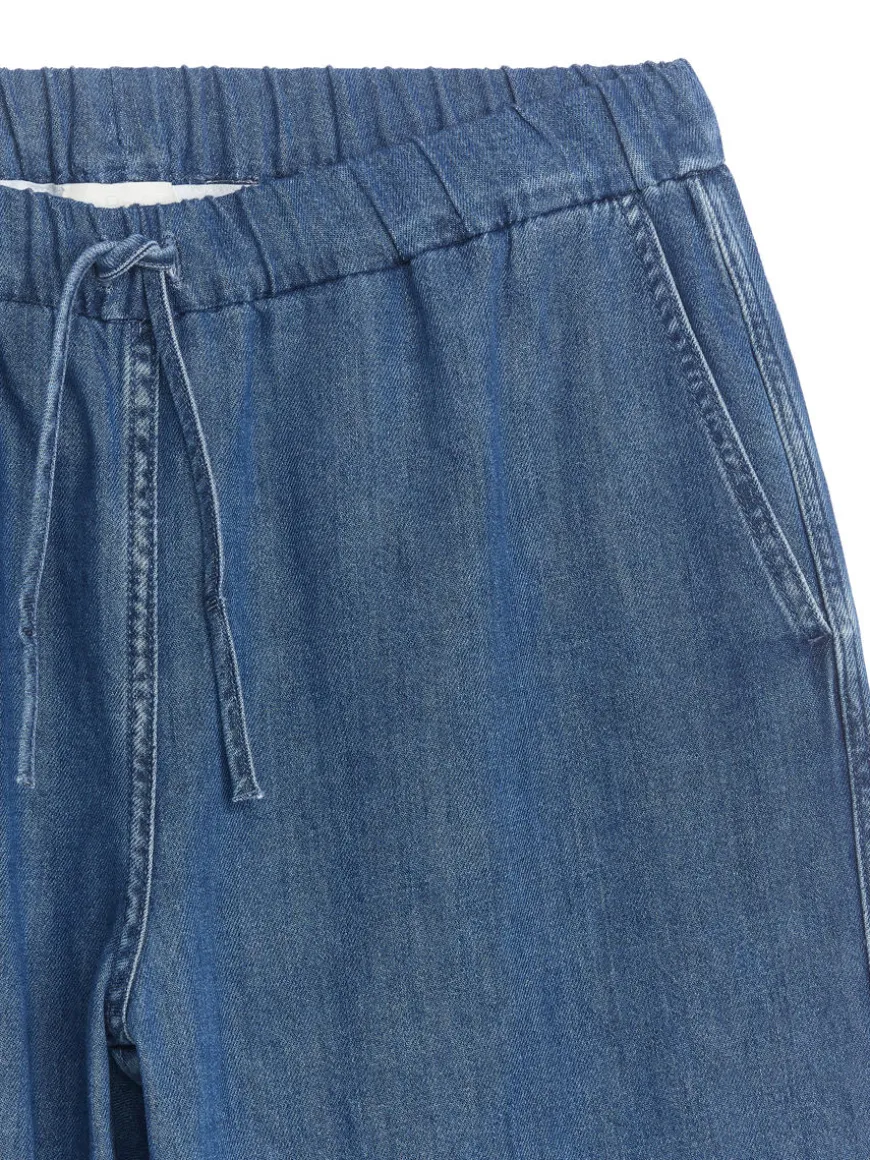 Drawstring Denim Trousers