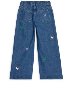Embroidered Denim Trousers