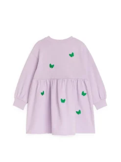 Embroidered Sweatshirt Dress