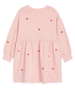 Embroidered Sweatshirt Dress