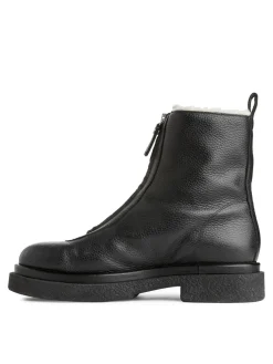 Faux Fur Leather Boots