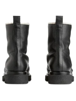 Faux Fur Leather Boots