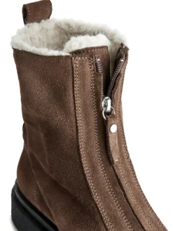 Faux Fur Leather Boots