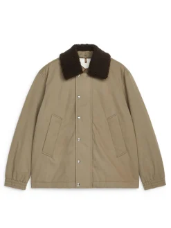 Faux-Fur Collar Jacket