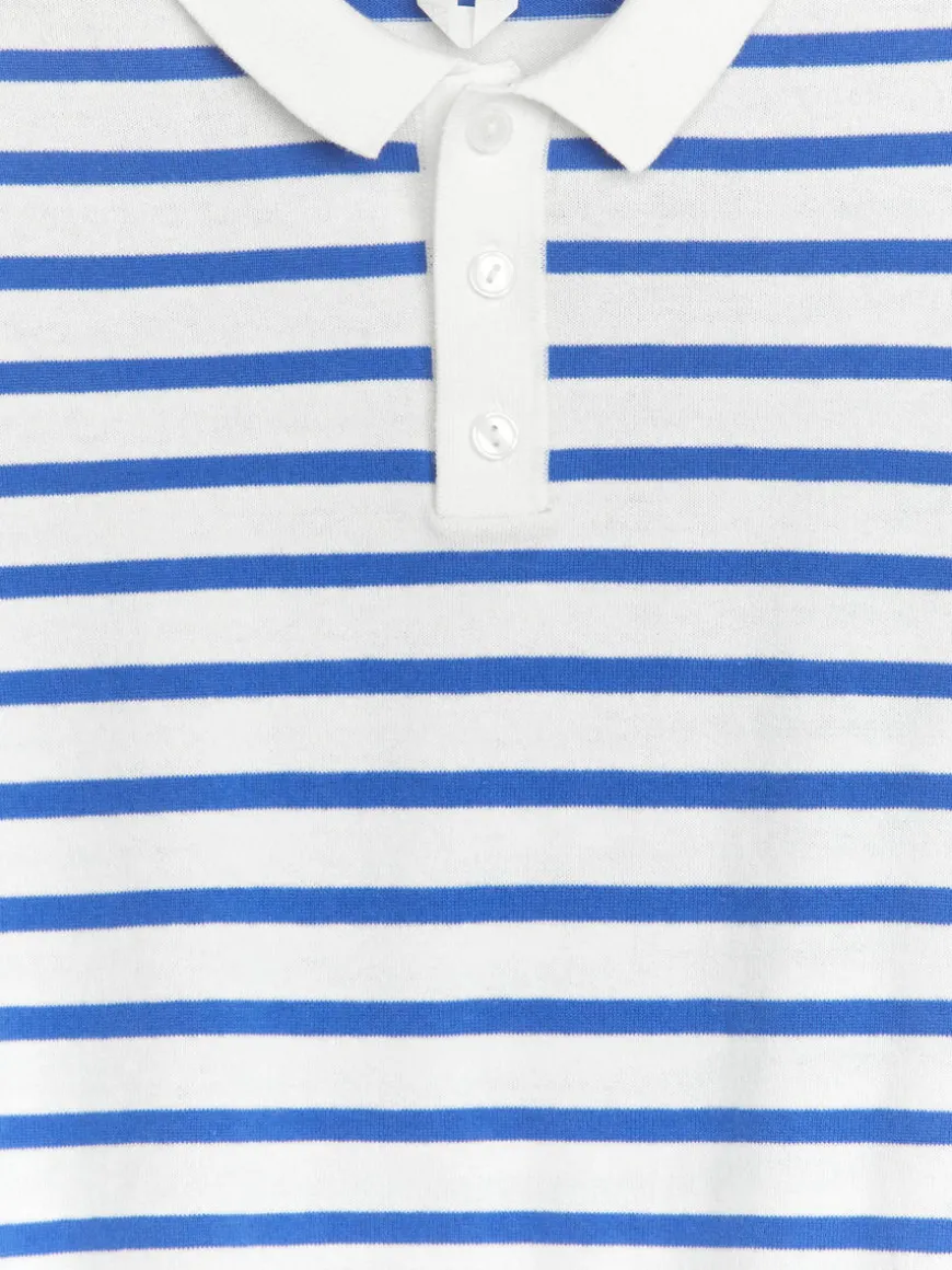 Fine-Knit Polo Shirt