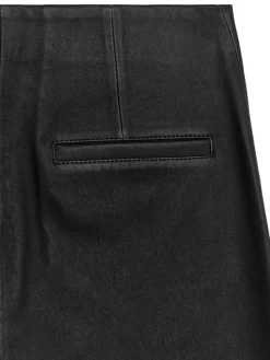 Flared Leather Trousers