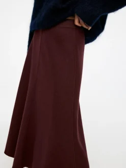 Flared Wool-Blend Skirt