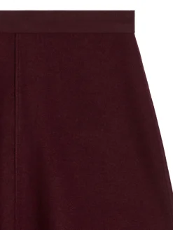 Flared Wool-Blend Skirt
