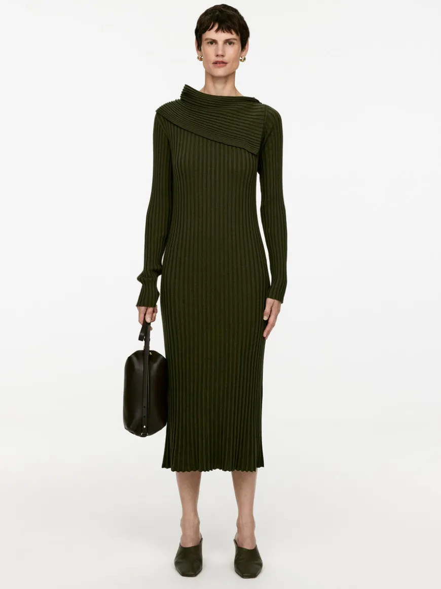 Fold-Over Knitted Dress