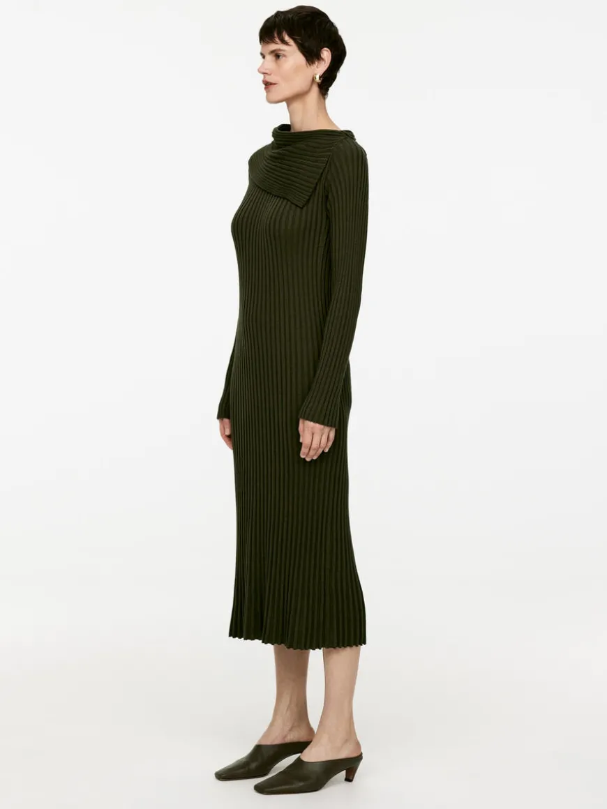 Fold-Over Knitted Dress