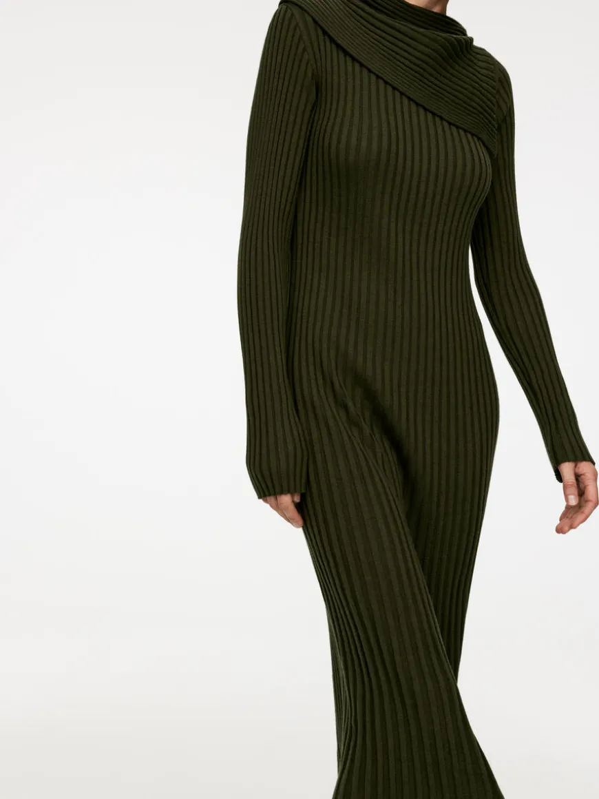 Fold-Over Knitted Dress