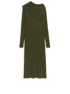 Fold-Over Knitted Dress