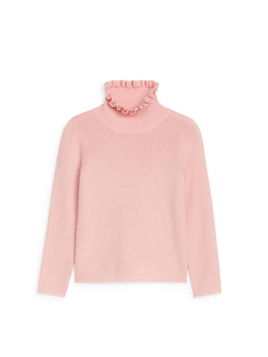 Frill-Collar Wool Jumper