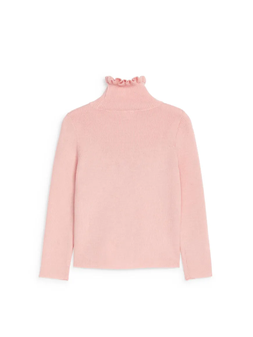 Frill-Collar Wool Jumper