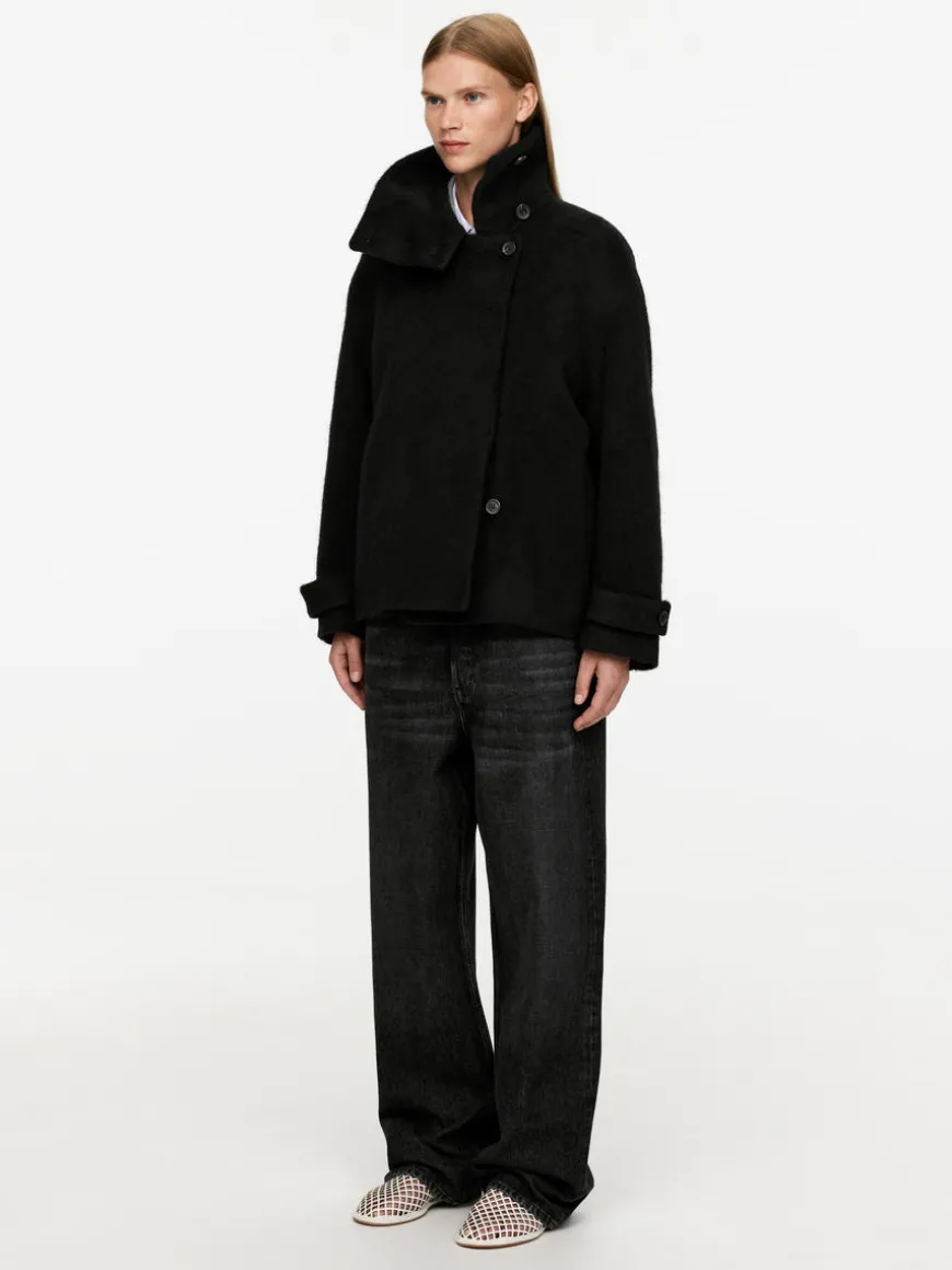 Fuzzy Wool-Blend Jacket