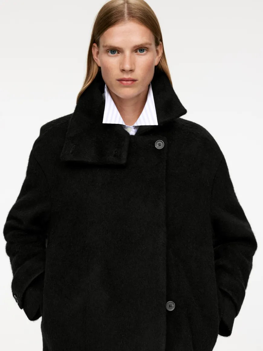 Fuzzy Wool-Blend Jacket