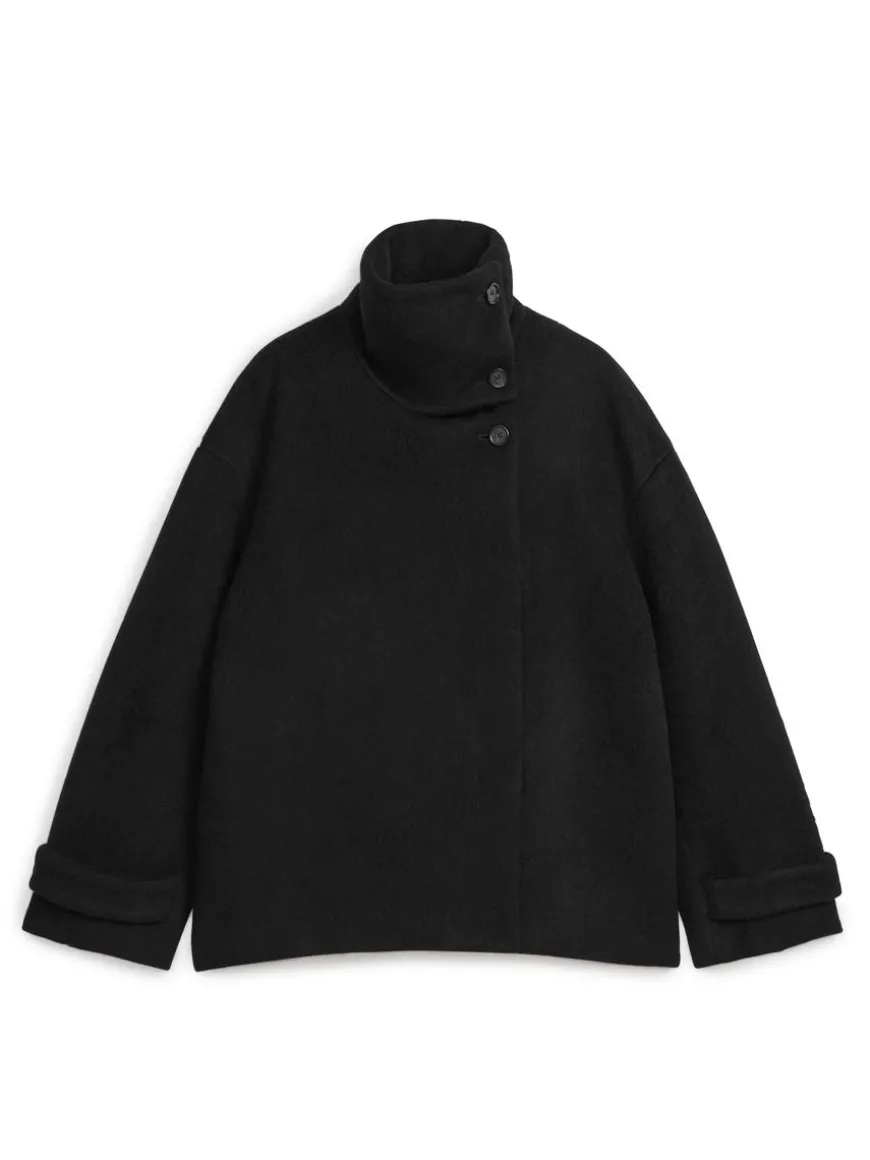 Fuzzy Wool-Blend Jacket