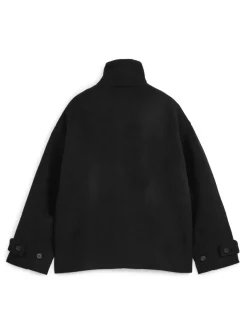 Fuzzy Wool-Blend Jacket