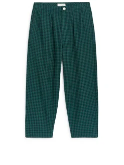 Gingham Flannel Trousers