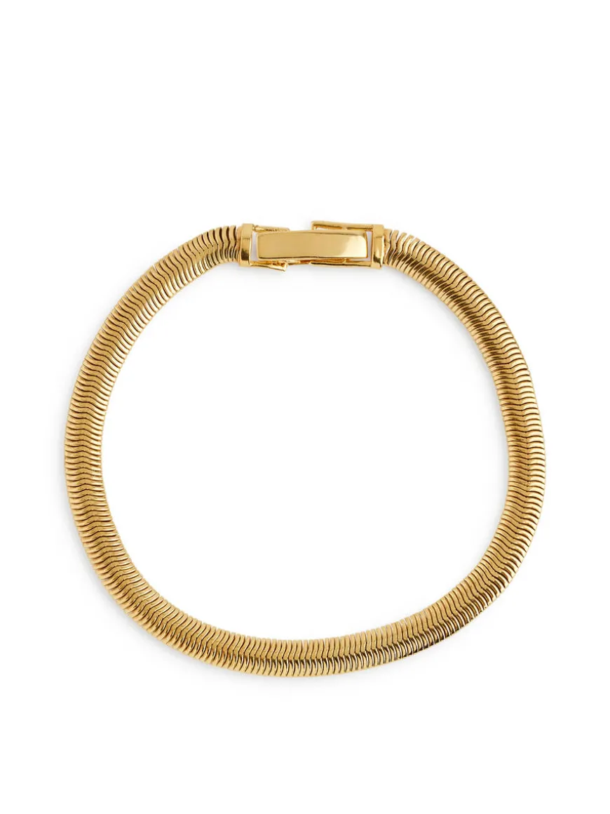 Gold-Plated Snake-Chain Bracelet