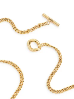 Gold-Plated T-Bar Necklace