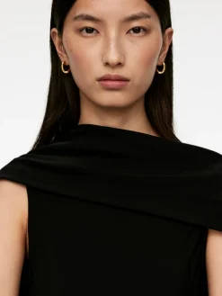 Gold-Plated Twisted Hoop Earrings