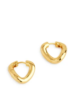 Gold-Plated Twisted Hoop Earrings