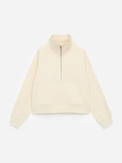 Half-Zip Cotton Sweatshirt