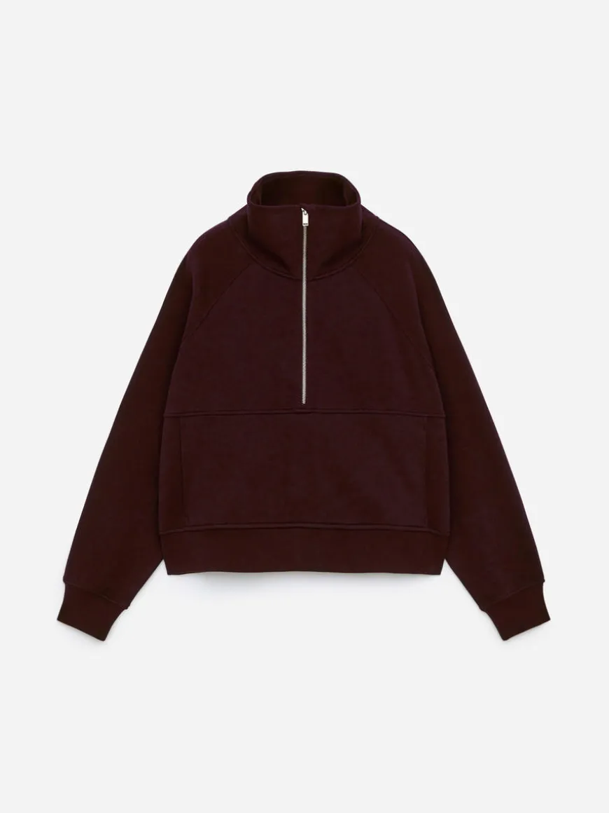 Half-Zip Cotton Sweatshirt