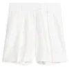 High Waist Linen Shorts