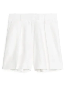 High Waist Linen Shorts