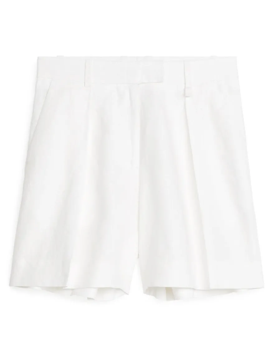High Waist Linen Shorts