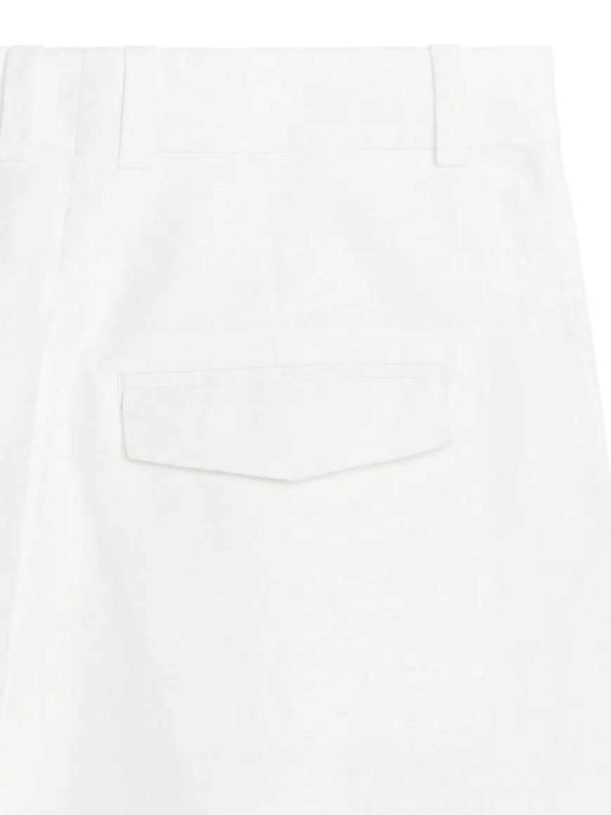 High Waist Linen Shorts