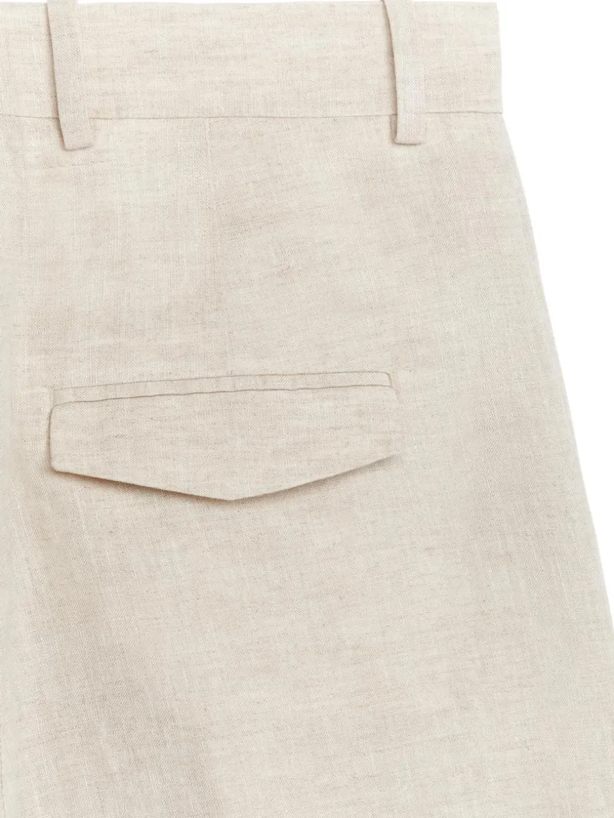 High Waist Linen Shorts