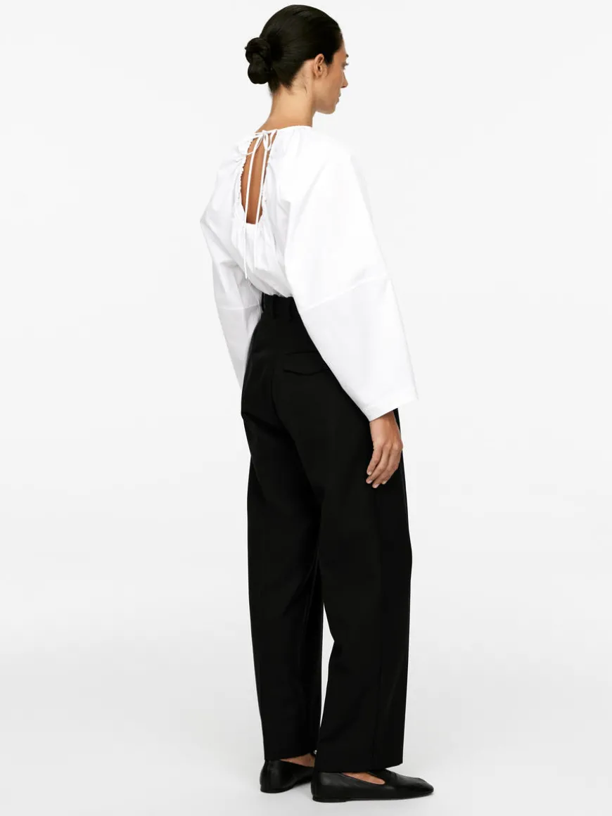 High-Waist Pleated Trousers