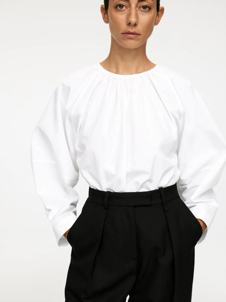 High-Waist Pleated Trousers