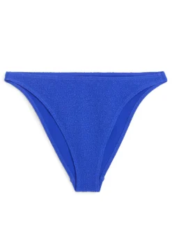 High-Waist Textured Bikini Briefs