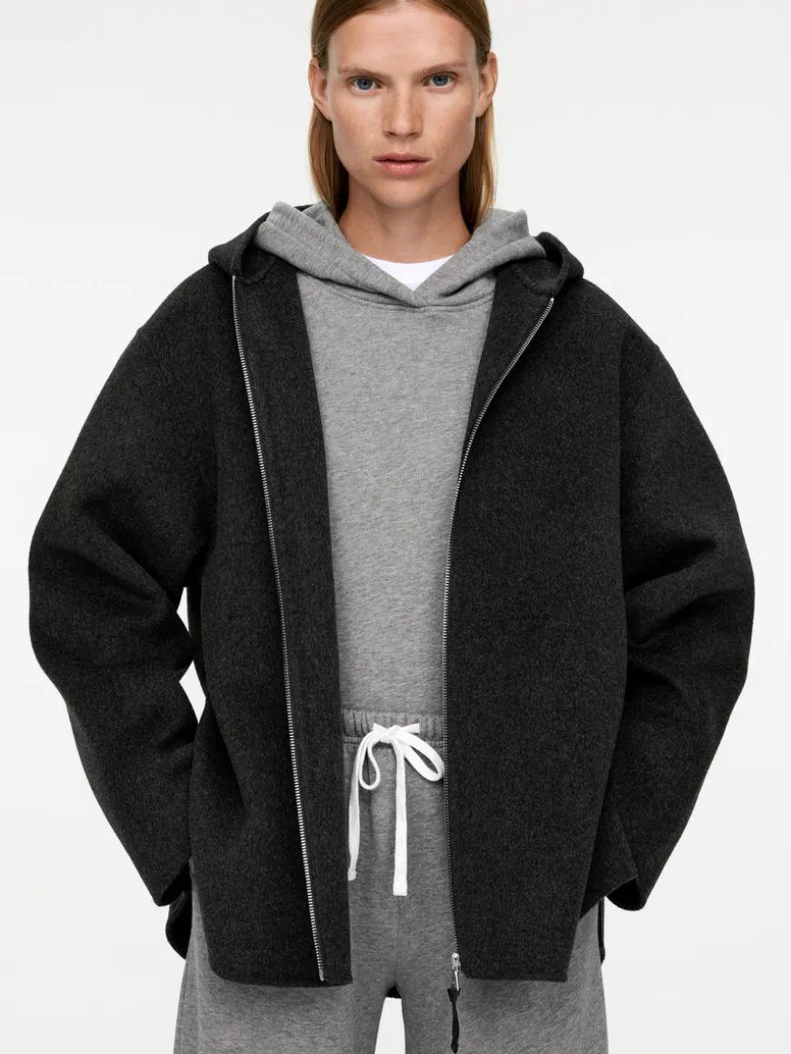 Hooded Wool-Blend Jacket