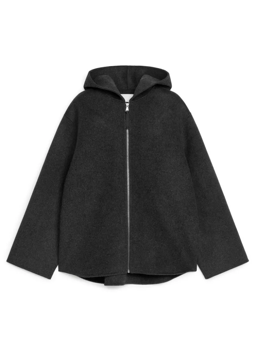 Hooded Wool-Blend Jacket