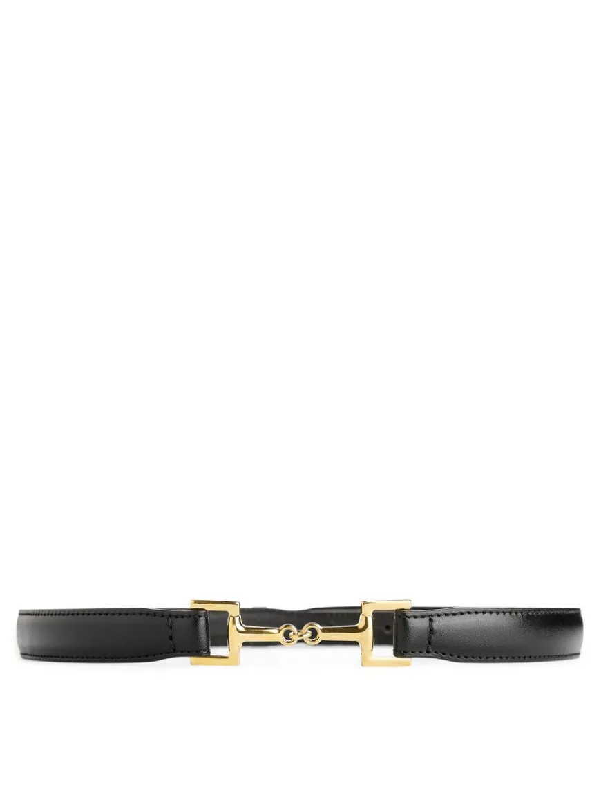 Horsebit Buckle Leather Belt