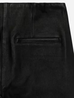 Kick-Flare Leather Trousers