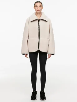 Leather Detailed Pile Jacket