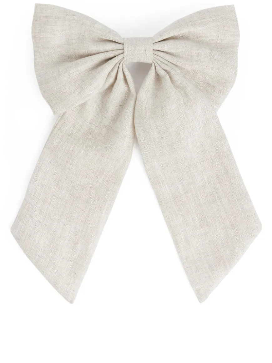 Linen Bow Hair Clip