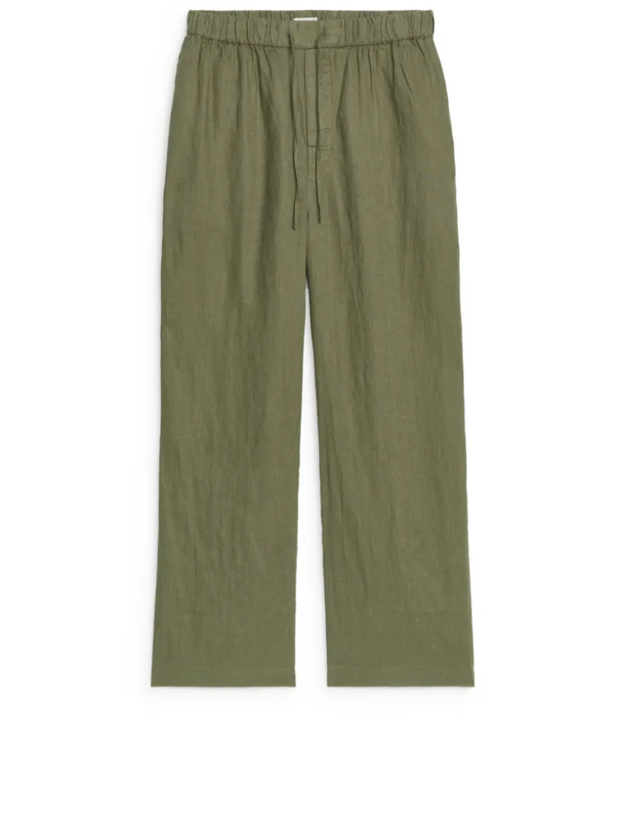 Linen Drawstring Trousers