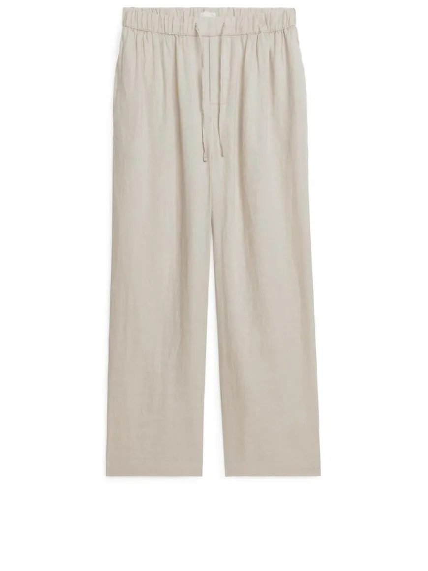 Linen Drawstring Trousers