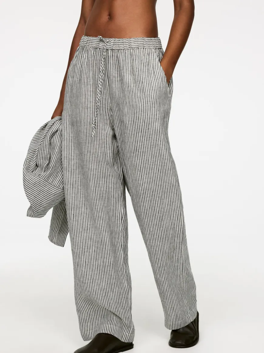 Linen Drawstring Trousers