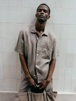 Linen Drawstring Trousers